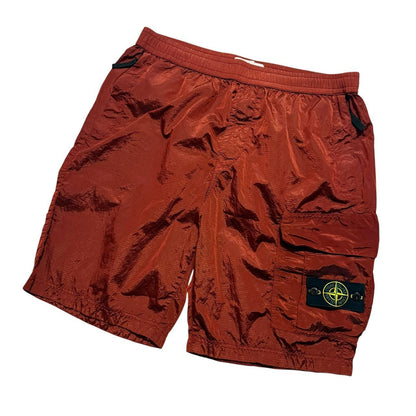 Stone Island Nylon Cargo Shorts | W34, Rust
