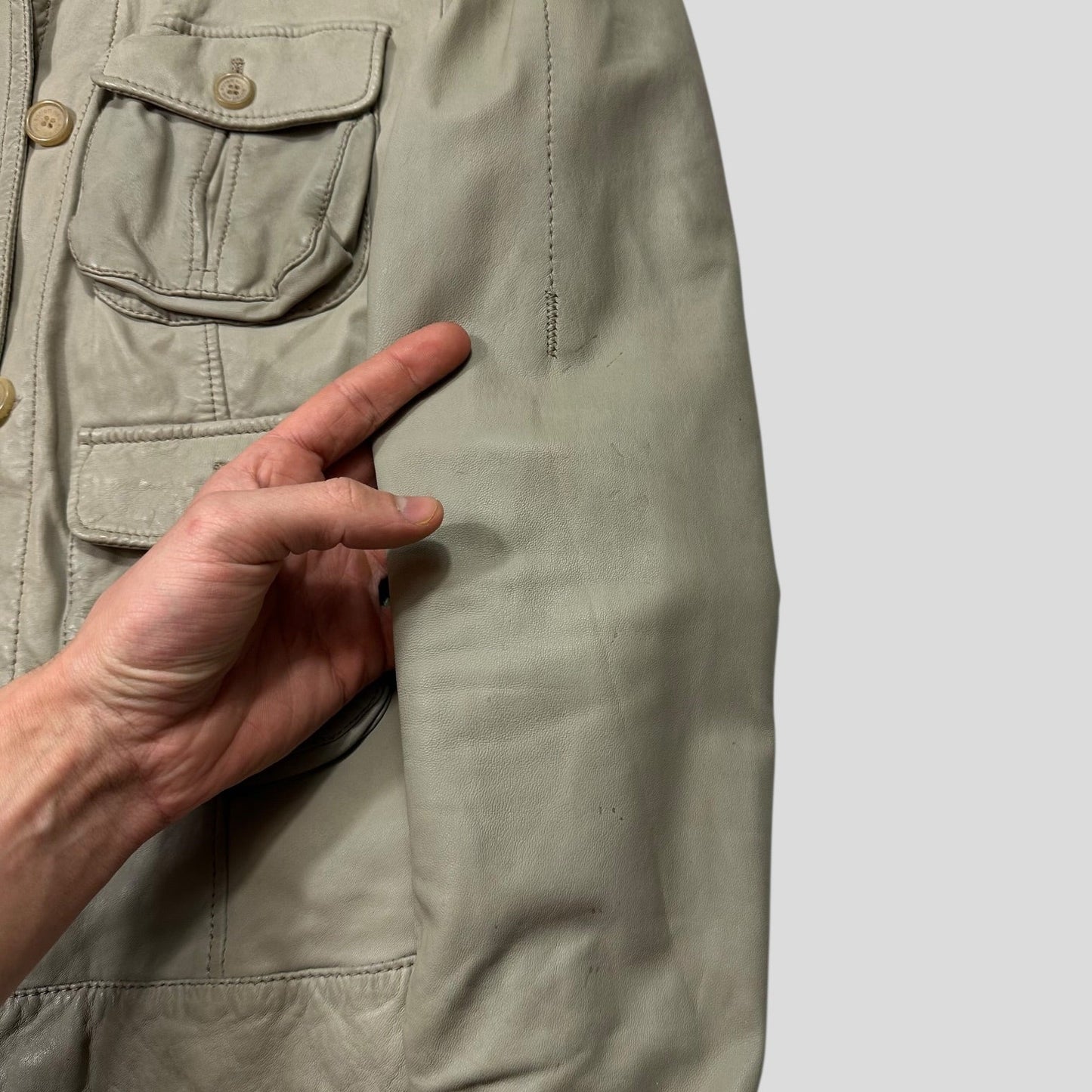 Neil Barrett 00’s Brad Pitt Leather Multipocket Moto Jacket - XS/S