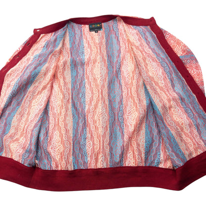 Vintage Coogi Mix Pattern Cardigan Size S | Small, Red, Blue, Multicolour