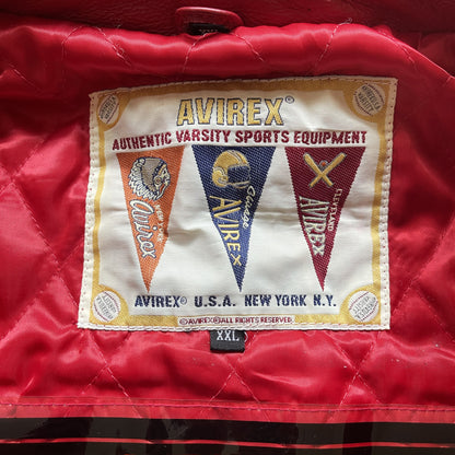 Avirex 'West Indies Sharks' Leather Varsity Jacket - XL