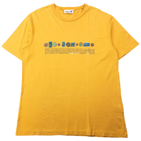 Vintage 90sHai Sporting Gear By Issey Miyake Graphic T Shirt Size M | Medium, Yellow