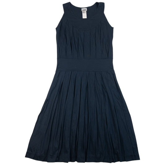 Vintage 2000s Issey Miyake Fete Pleated Dress Womens Size M | Medium, Navy