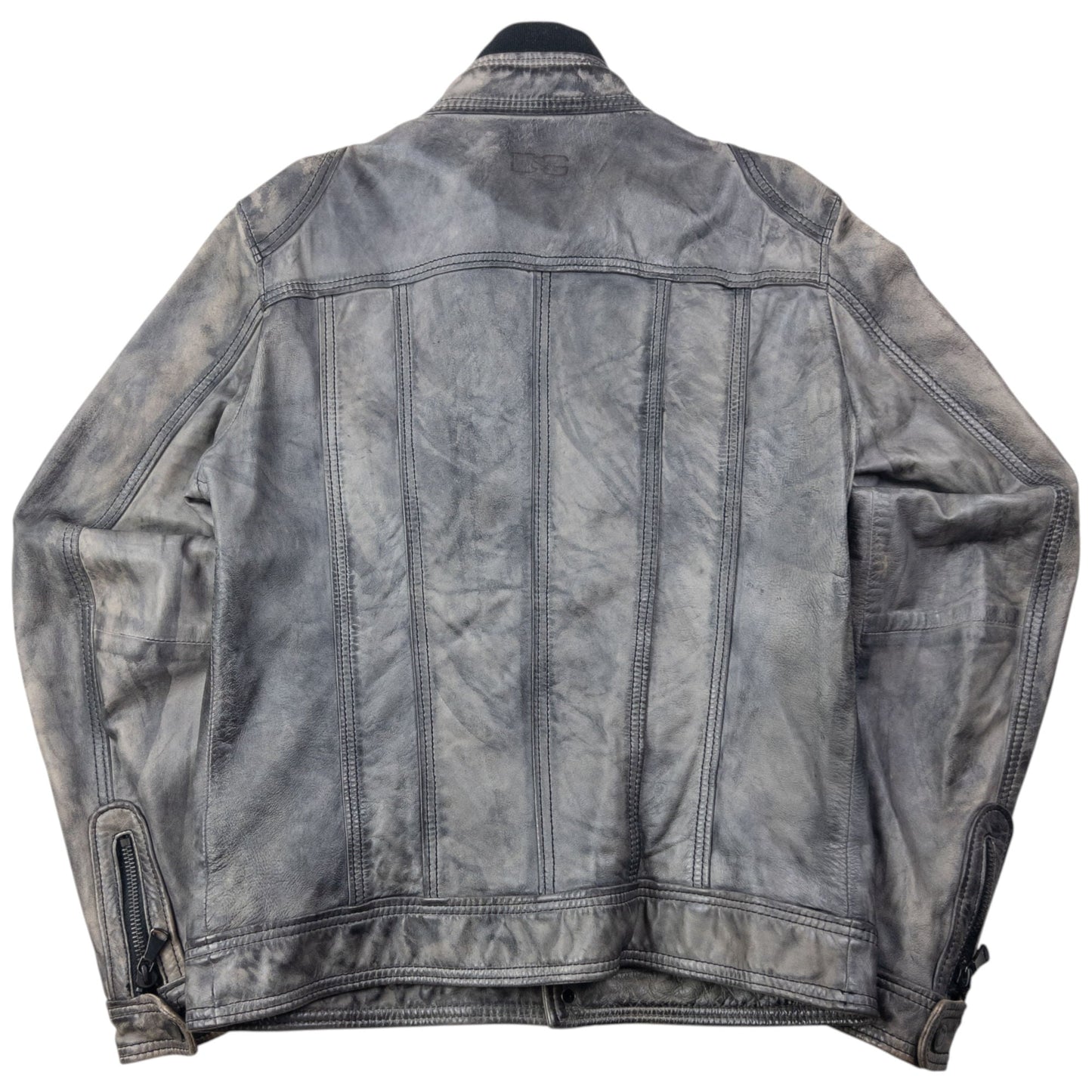 Vintage Dolce & Gabbana Lamb Leather Biker Jacket Size M