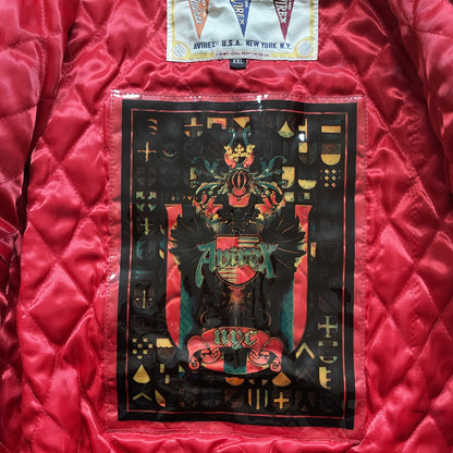 Avirex 'West Indies Sharks' Leather Varsity Jacket - XL