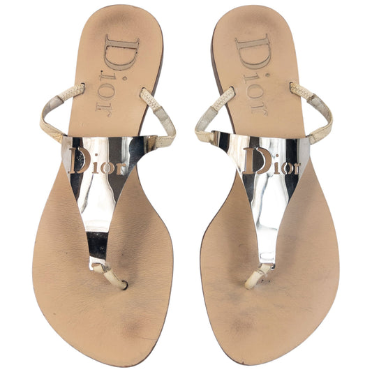 Vintage 2000s Dior Metallic Sandals Womens Size UK3 | XS, Multicoloured