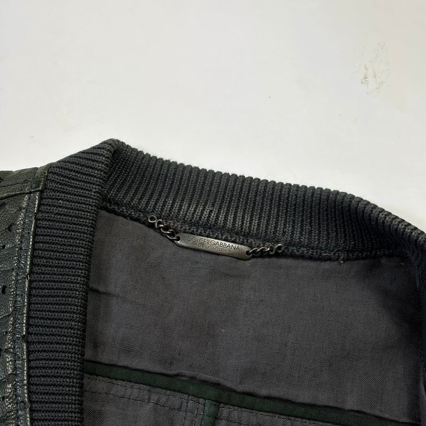Dolce & Gabanna SS21 Perforated Goat Leather Bomber Jacket - S/M | O/S, Multicoloured