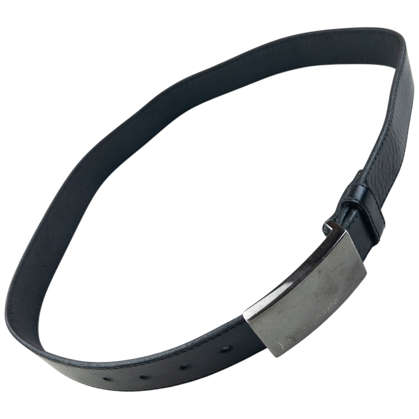 Vintage 2000s YSL Yves Saint Laurent Leather Belt Size M | O/S, Black