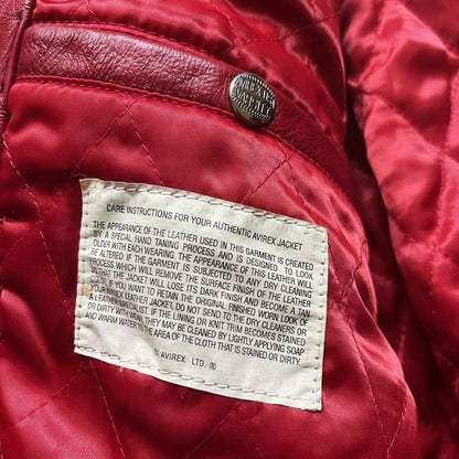 Avirex 'West Indies Sharks' Leather Varsity Jacket - XL