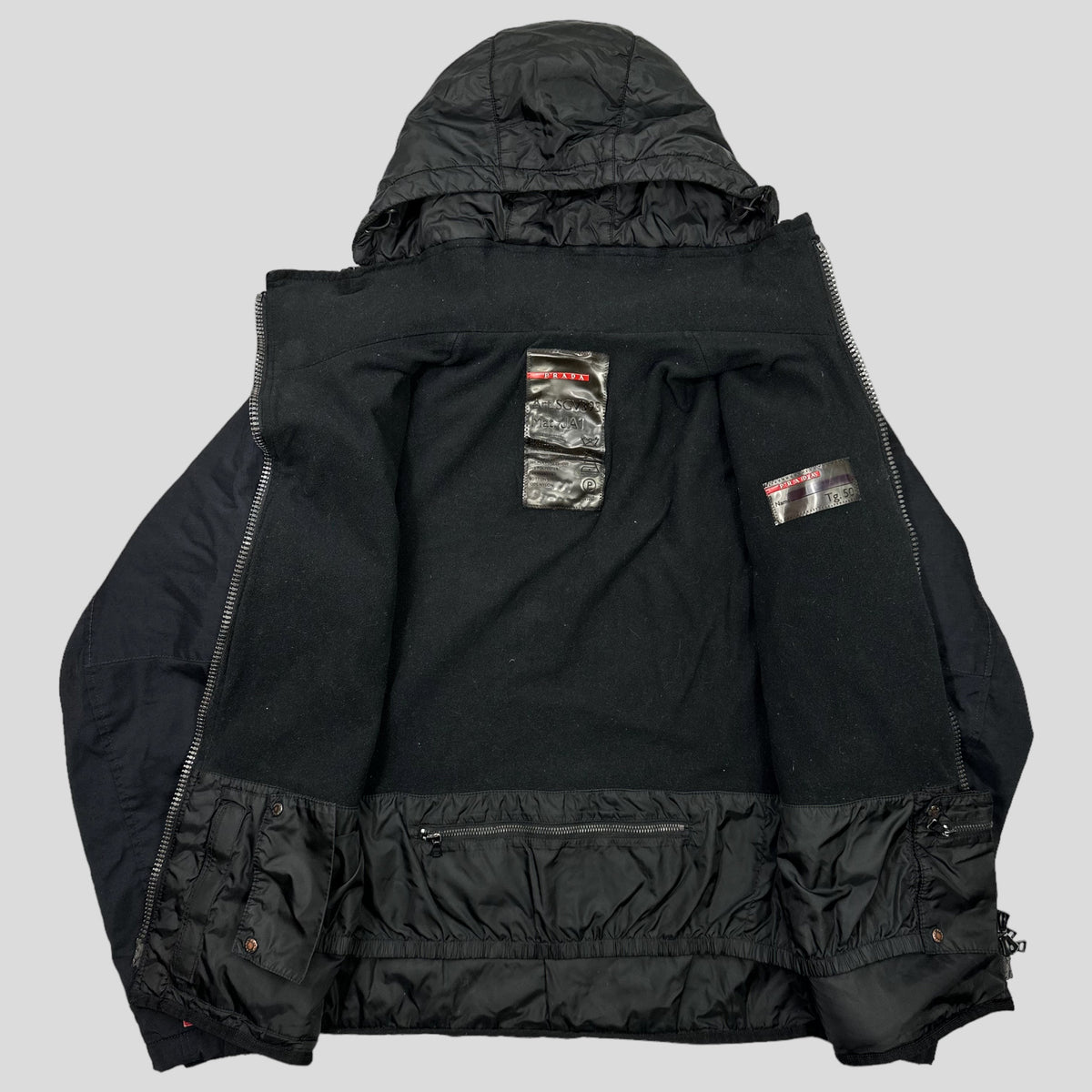 Prada Sport AW02 Technical Padded Ski Jacket - IT50 | Large, Black