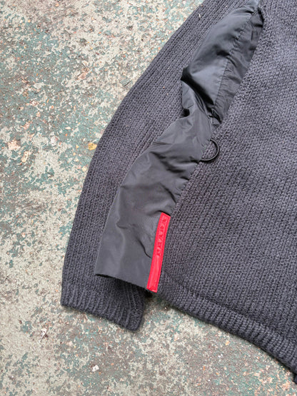 2000s Prada Tech Jumper | Gray, Black