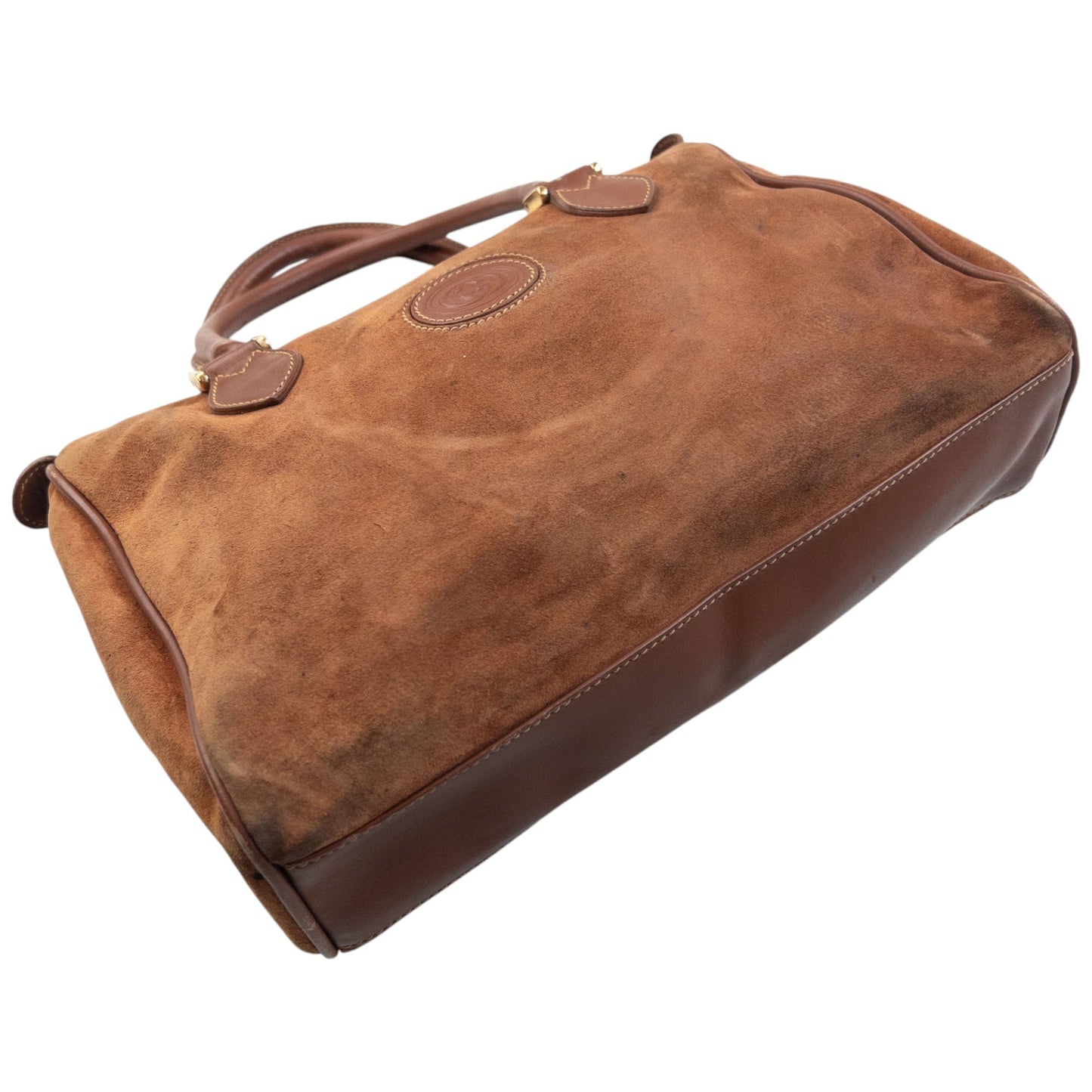 Vintage 80s Gucci Suede Handbag | O/S, Brown
