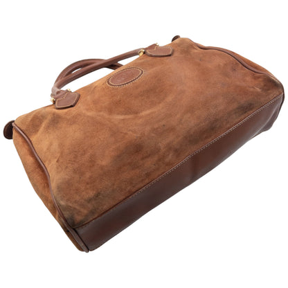 Vintage 80s Gucci Suede Handbag | O/S, Brown