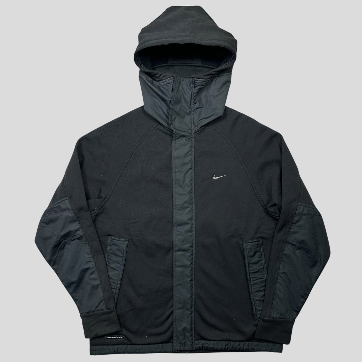 Nike 2002 Nylon Panelled Technical Soft Shell Jacket - L | Black