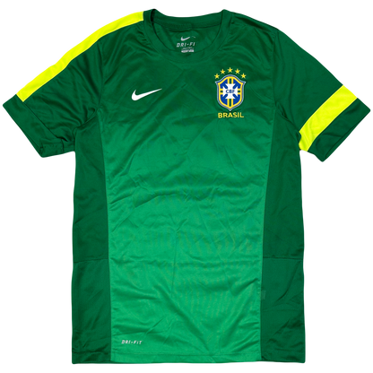 Nike 2013/14 Brazil Training Shirt In Green ( M )