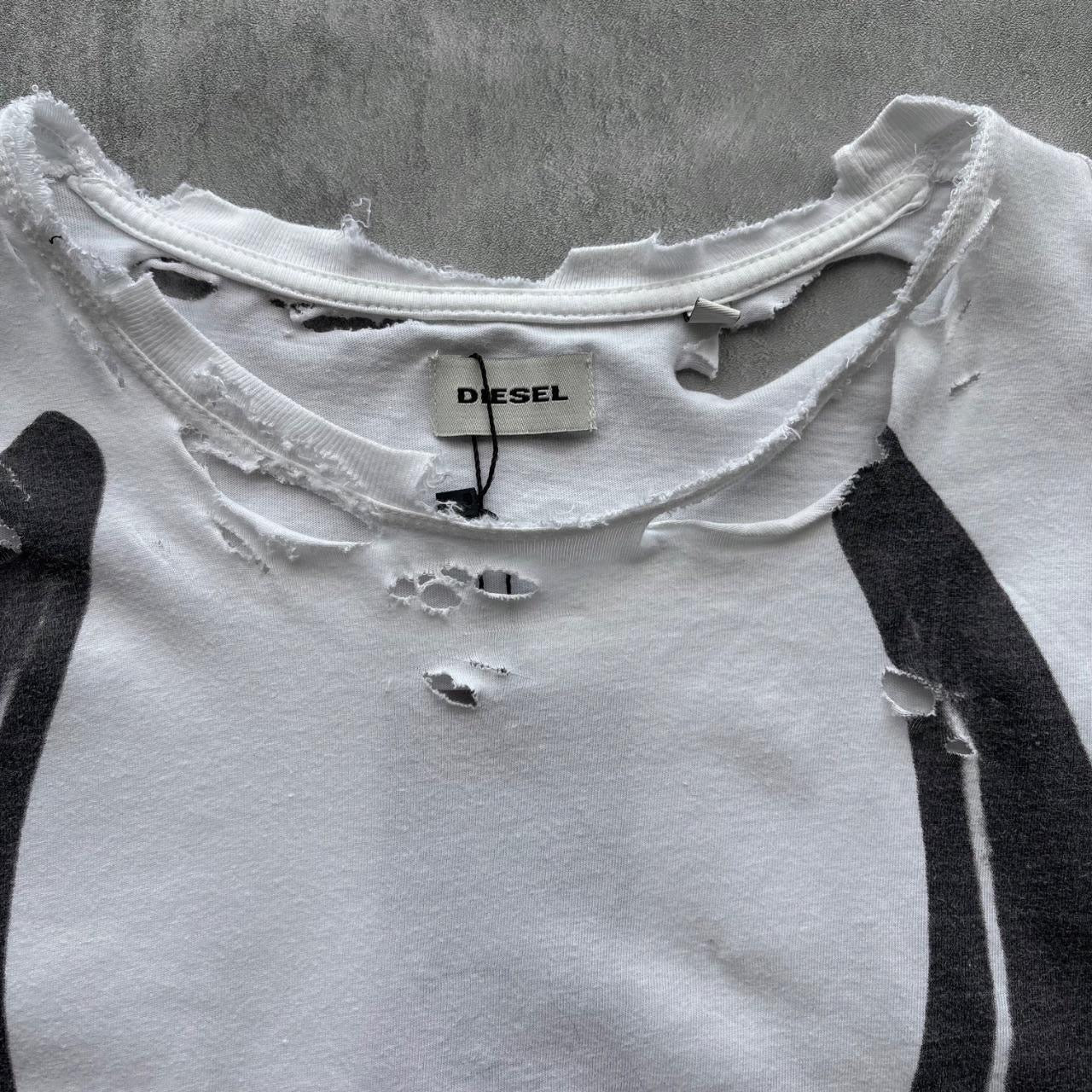 DIESEL DISTRESSED T-SHIRT | O/S, Red
