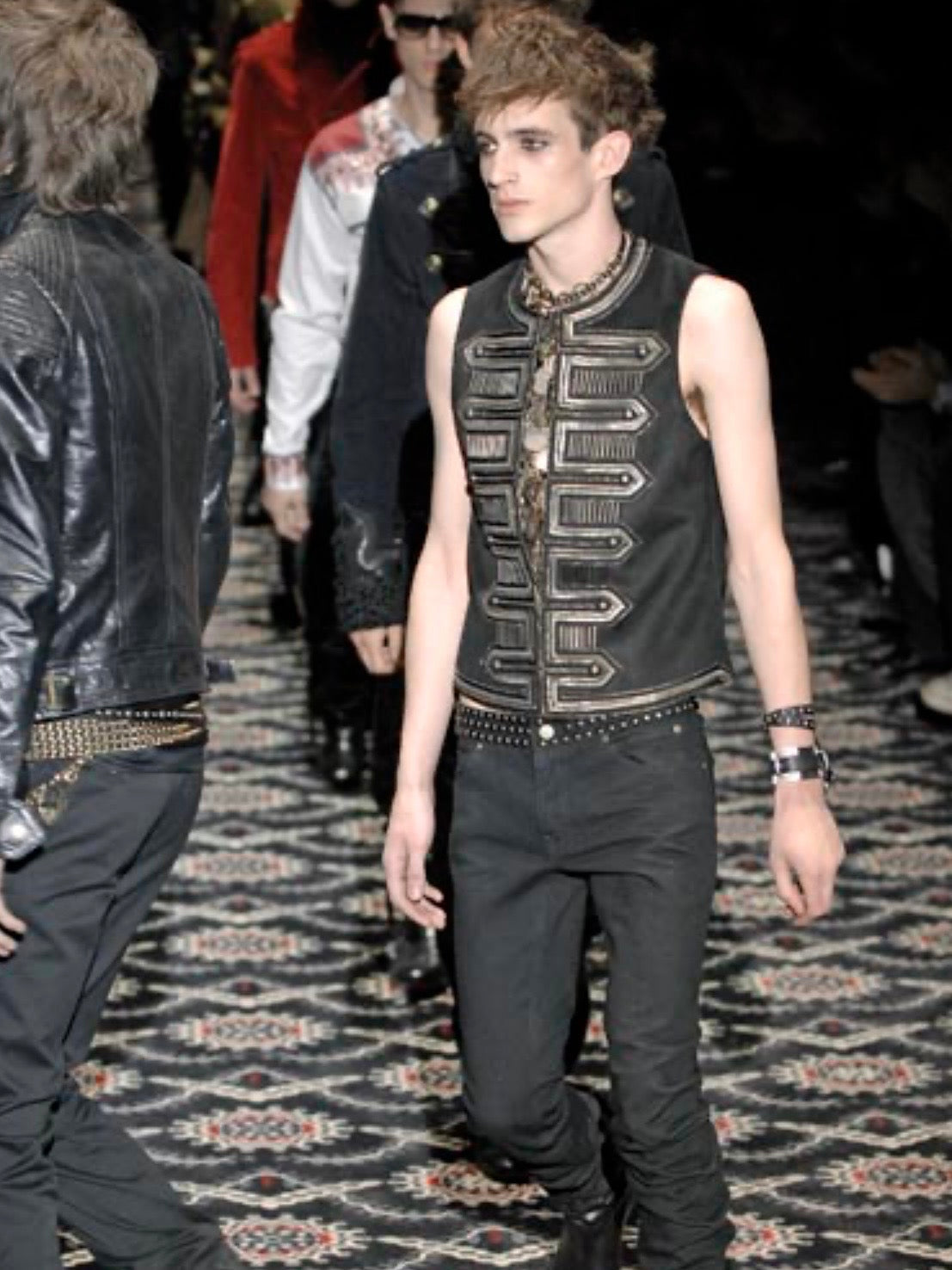 Gucci FW08 Runway Chrome Studded Rock n Roll Jeans - IT52 | O/S, Black