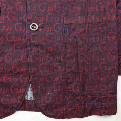 Vintage 2000s Jean Paul Gaultier Monogram Blazer Jacket Size M | Medium, Brown