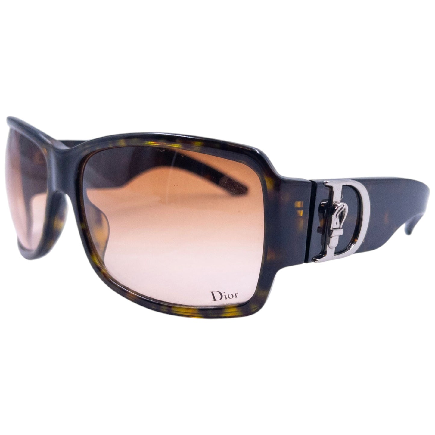 Vintage Dior Tortoise Shell Buckle Sunglasses