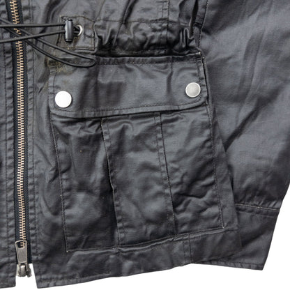 Vintage 2000s PPFM Zip Up Military Jacket Size S | Small, Black