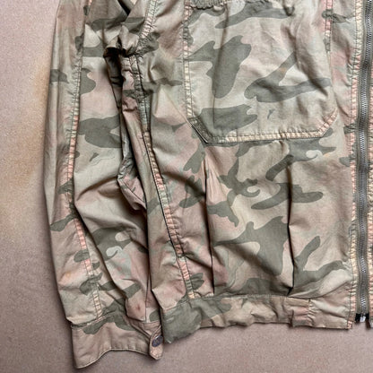 S/S 1989 Cotton Poplin Ice Camouflage Bomber Jacket