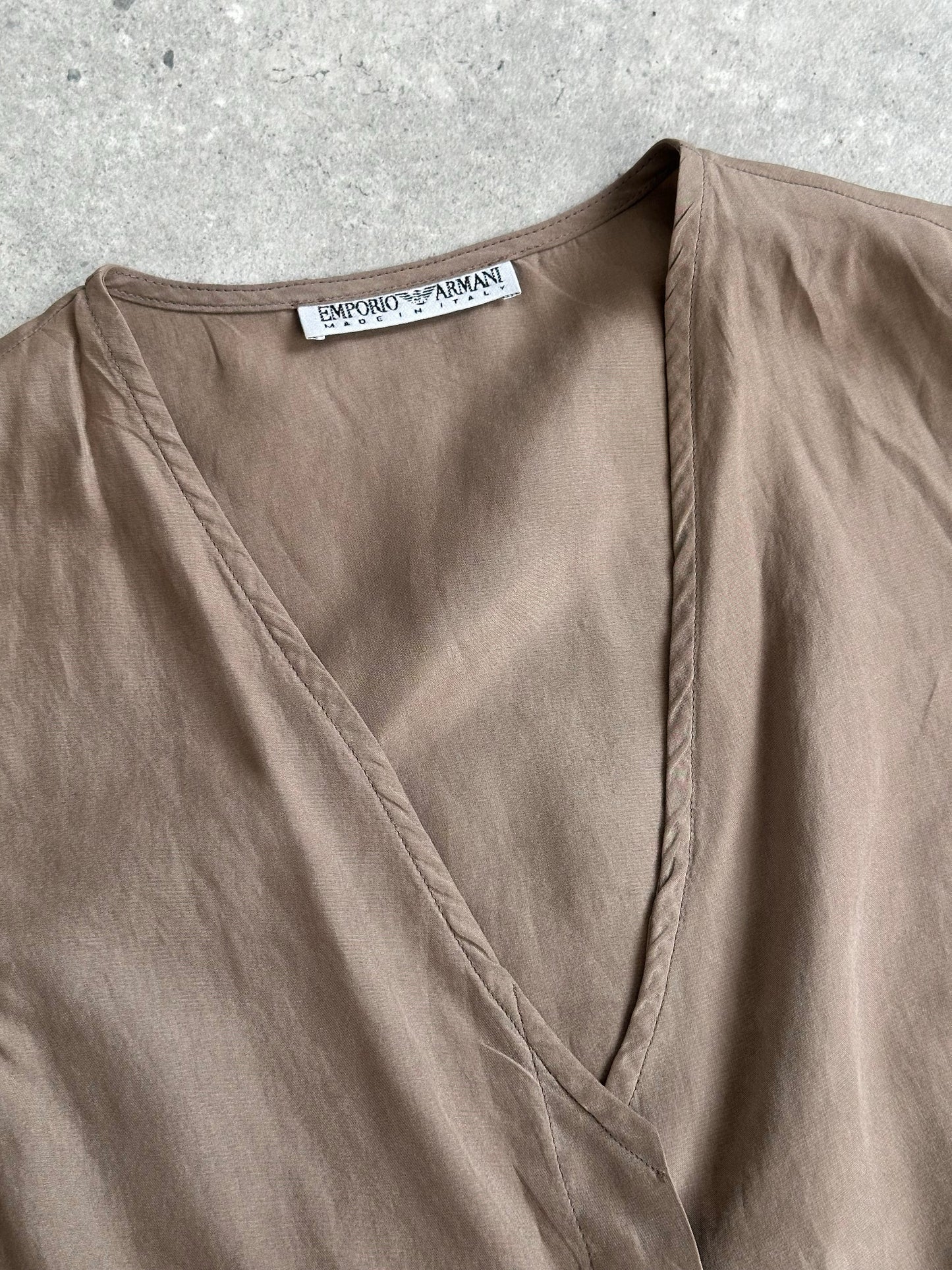 Emporio Armani 2000s Pure Silk Minimal Sleeveless Top - S
