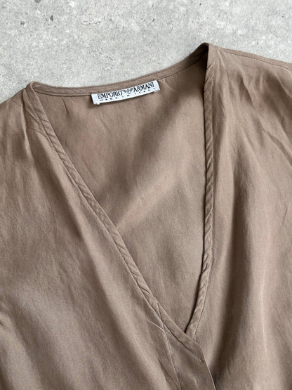 Emporio Armani 2000s Pure Silk Minimal Sleeveless Top - S