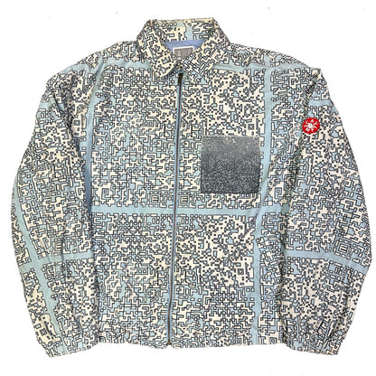 Cav Empt 2019 Noise Printed Brushed Cotton Jacket In Blue & White ( XL )