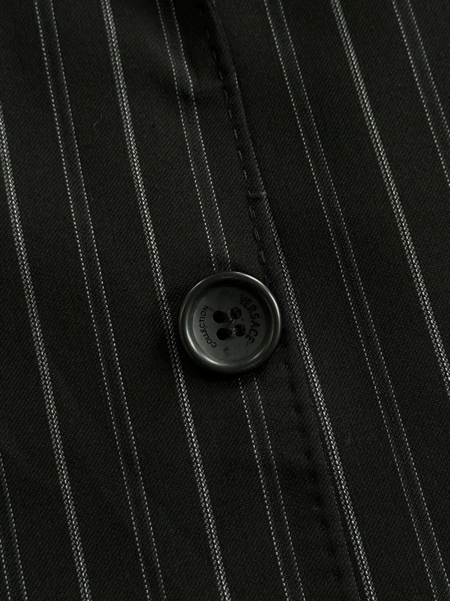 Versace Collection 2000s Stripe Pure Wool Single Breasted Blazer - 46R/XL