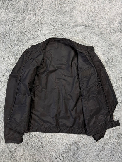 Prada 2018 Rubber Race Logo Striped Nylon Pocket Jacket - IT52 | O/S, Multicoloured