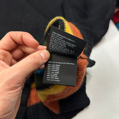 Prada 2018 Heavy Virgin Wool Rainbow Stripe Crewneck Knit - M