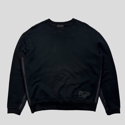 Prada Milano 2018 Race Logo Rubberised Seam Crewneck - L/XL