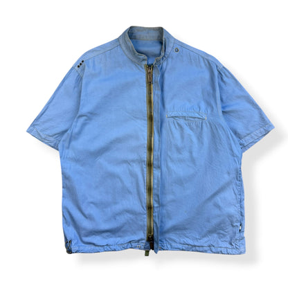 2000's Maharishi Pixelated Dragon Zipped Shirt (L) | Default Title, Blue