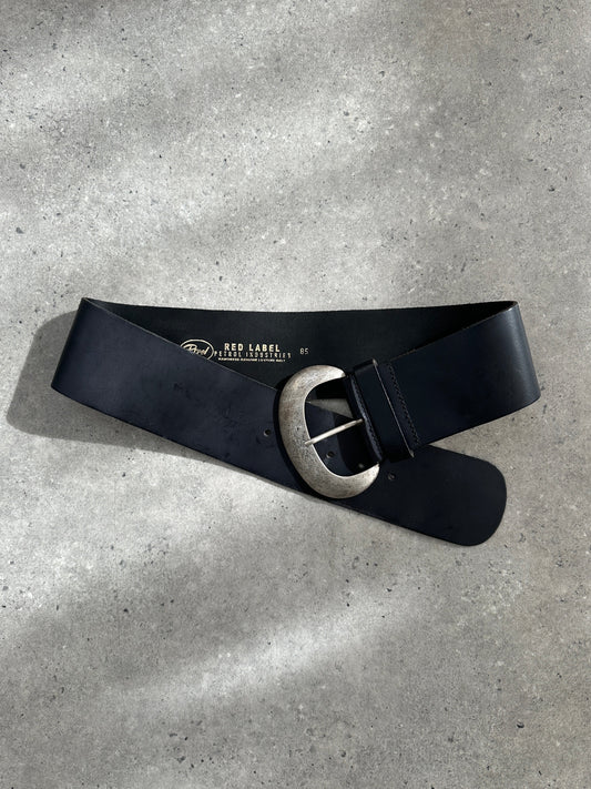 Vintage 1990s Chunky Leather Belt - W30-34”