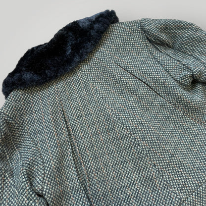 Comme des Garçons Junya Watanabe 1995 Runway Fur Collar Coat XS