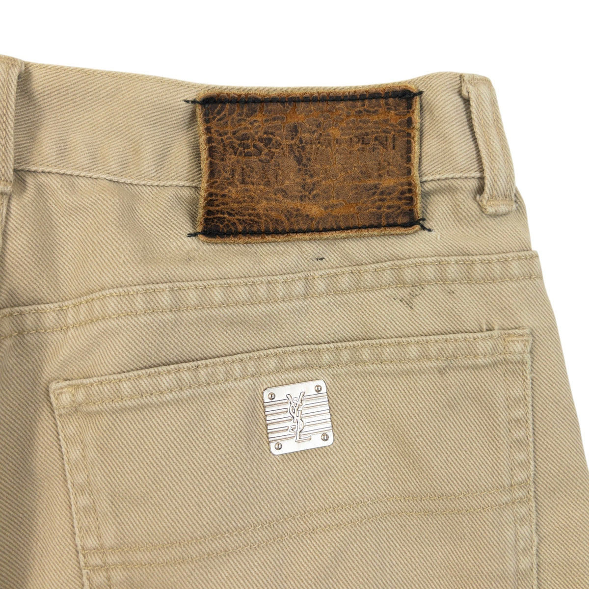 Vintage 90s YSL Yves Saint Laurent Denim Jeans Size W29 | W29, Beige