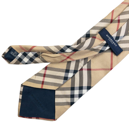 Vintage 2000s Burberry Nova Check Silk Tie | O/S, Beige