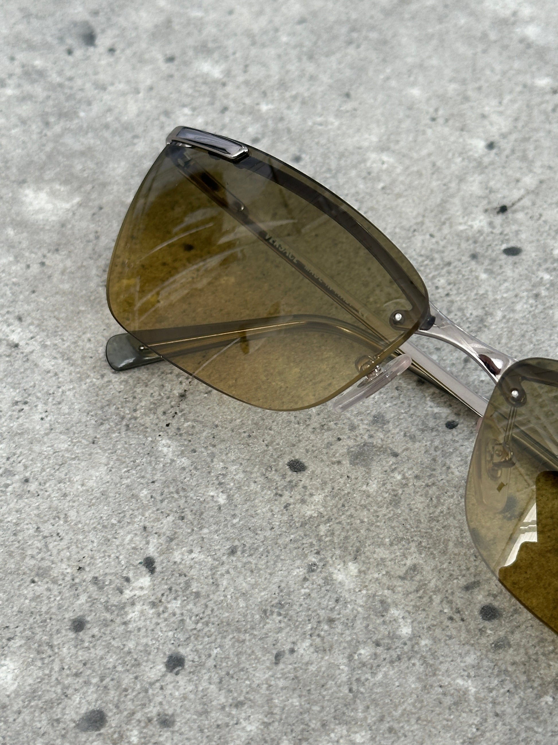 Versace 2000s Rimless Rectangular Sunglasses