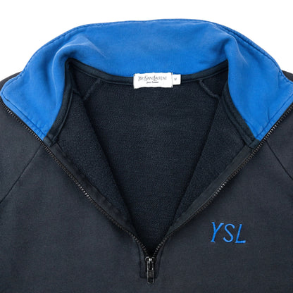 Vintage 2000s YSL Yves Saint Laurent Q Zip Sweatshirt Size M | Medium, Multicoloured