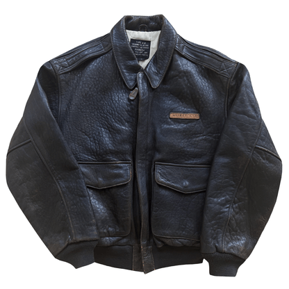 Avirex 'Lucky Strike' A2 Leather Flight Jacket - S / M | S / M, Red