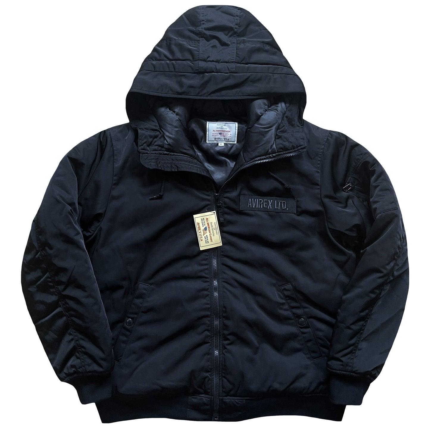 Avirex Padded Bomber Jacket With Hood - L