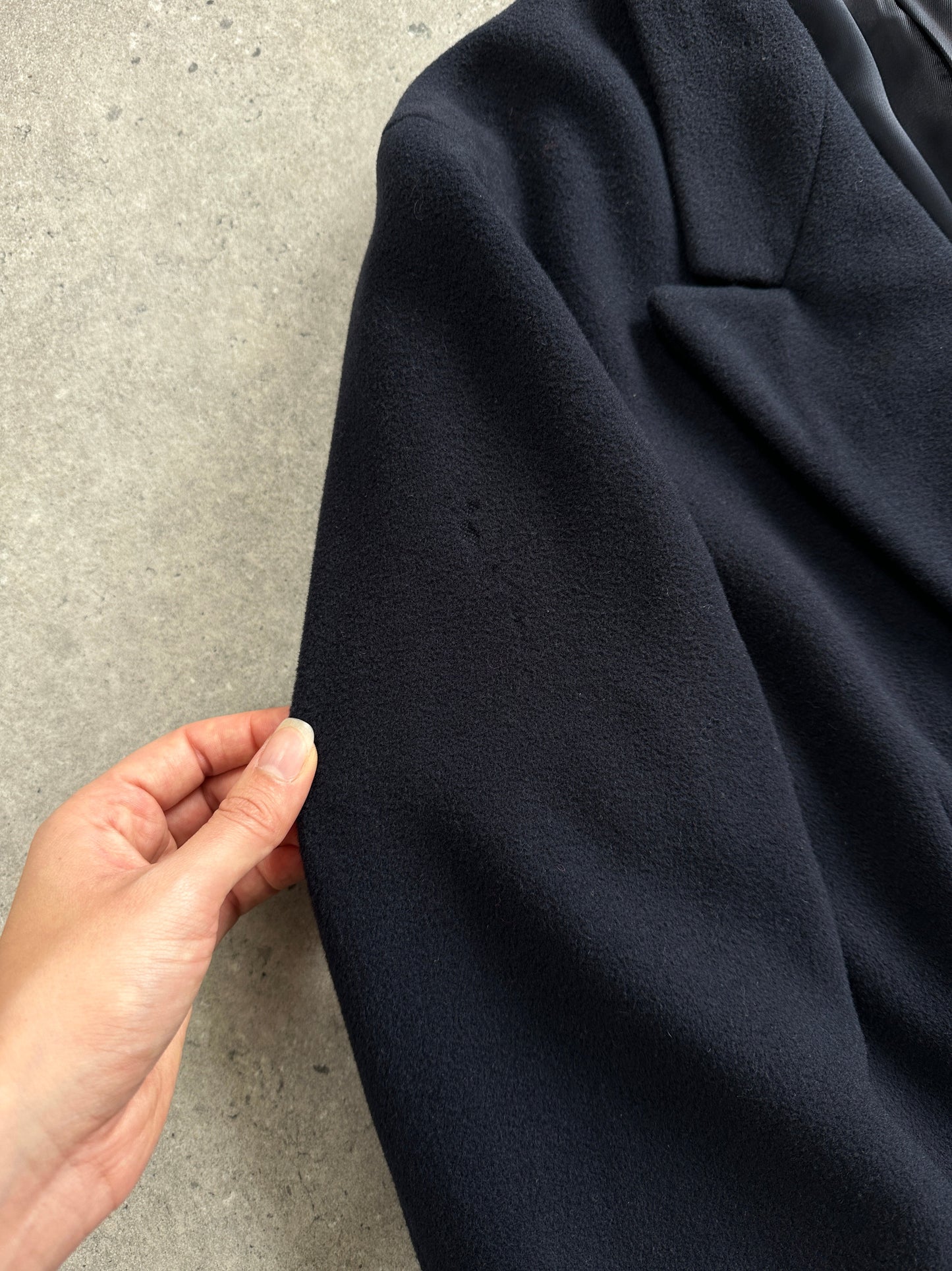 Emporio Armani 1990s Wool Cashmere Double Breasted Coat - L/XL