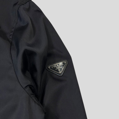 Prada Milano 2018 Black Gabardine Nylon Triangle Bomber - M | Default Title, Black