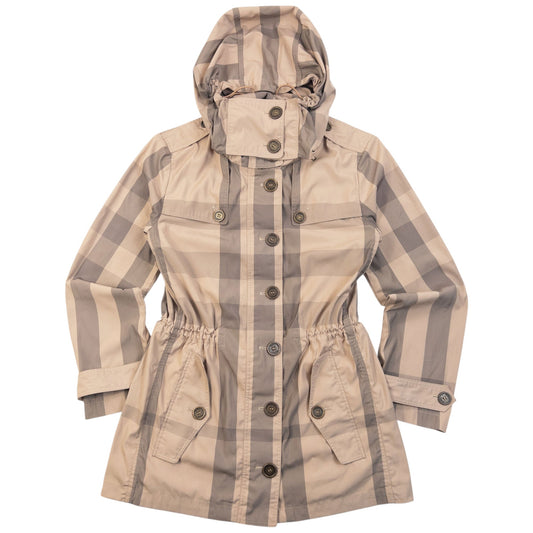 Vintage Burberry Brit Nova Check Rain Jacket Womens Size S | Small, Beige