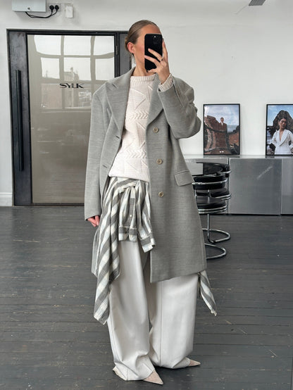 Gianfranco Ferre 1990s Wool Single Breasted Coat - L