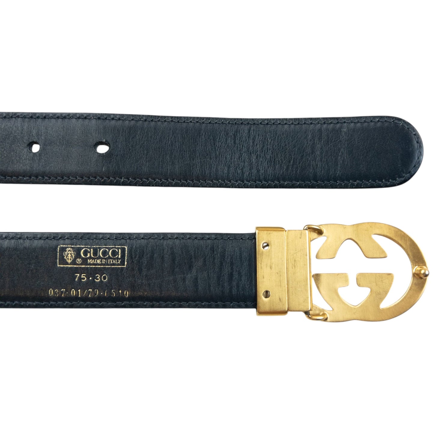 Vintage 80s Gucci Leather Belt Size W28 | O/S, Gold