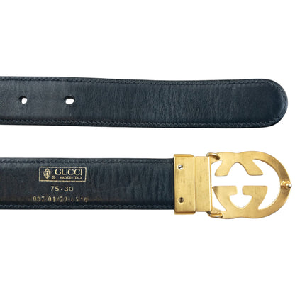Vintage 80s Gucci Leather Belt Size W28 | O/S, Gold