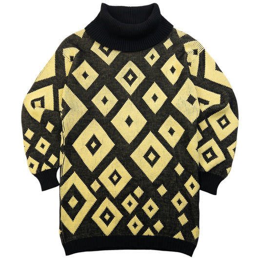 Vintage 90s Versace Sport Turtleneck Knit Jumper Womens Size S | Small, Black
