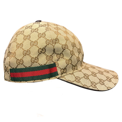 Gucci Monogram Cap In Tan (XL) | O/S, Tan