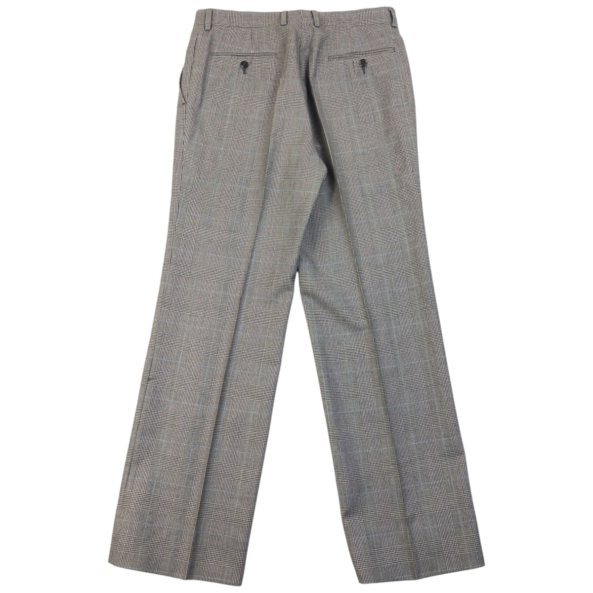Vintage 90s Burberry Checkered Wool Jacket & Trousers Suit Set Size M | Medium, Grey
