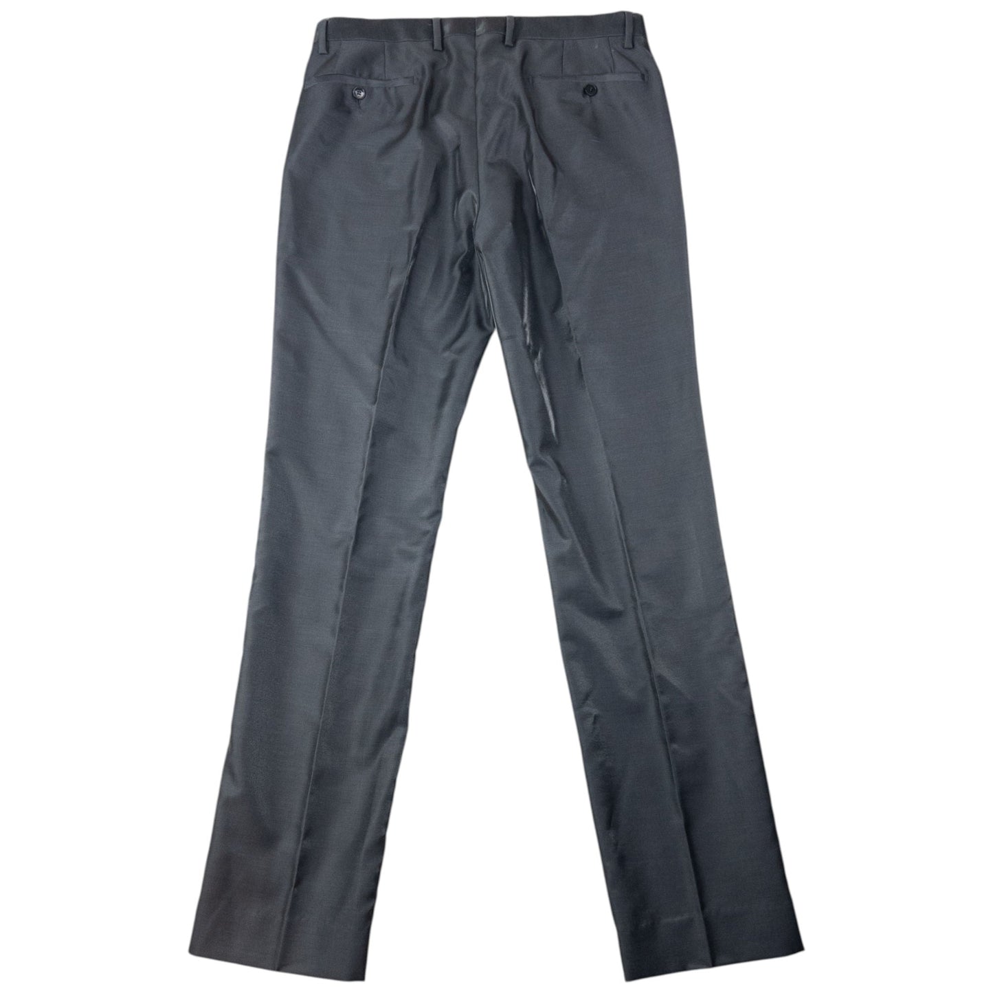 Vintage 2000s Versace Collection Iridescent Wool Jacket & Trousers Suit Set Size L | Large, Grey
